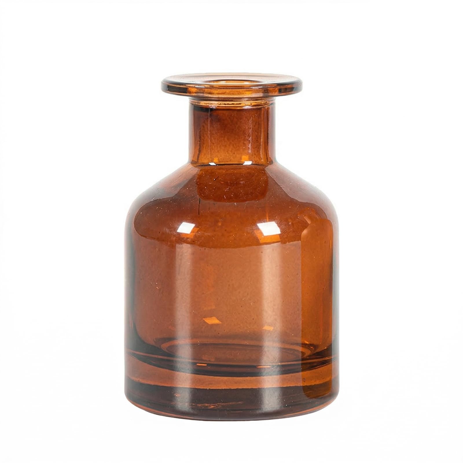 Tupandy Amber 150Ml/5Oz Empty Refillable Glass Diffuser Bottle Diffuser Jars Aromatherapy Storage Container Fragrance Accessories Use For Diy Replacement Reed Diffuser Sets (Brown)