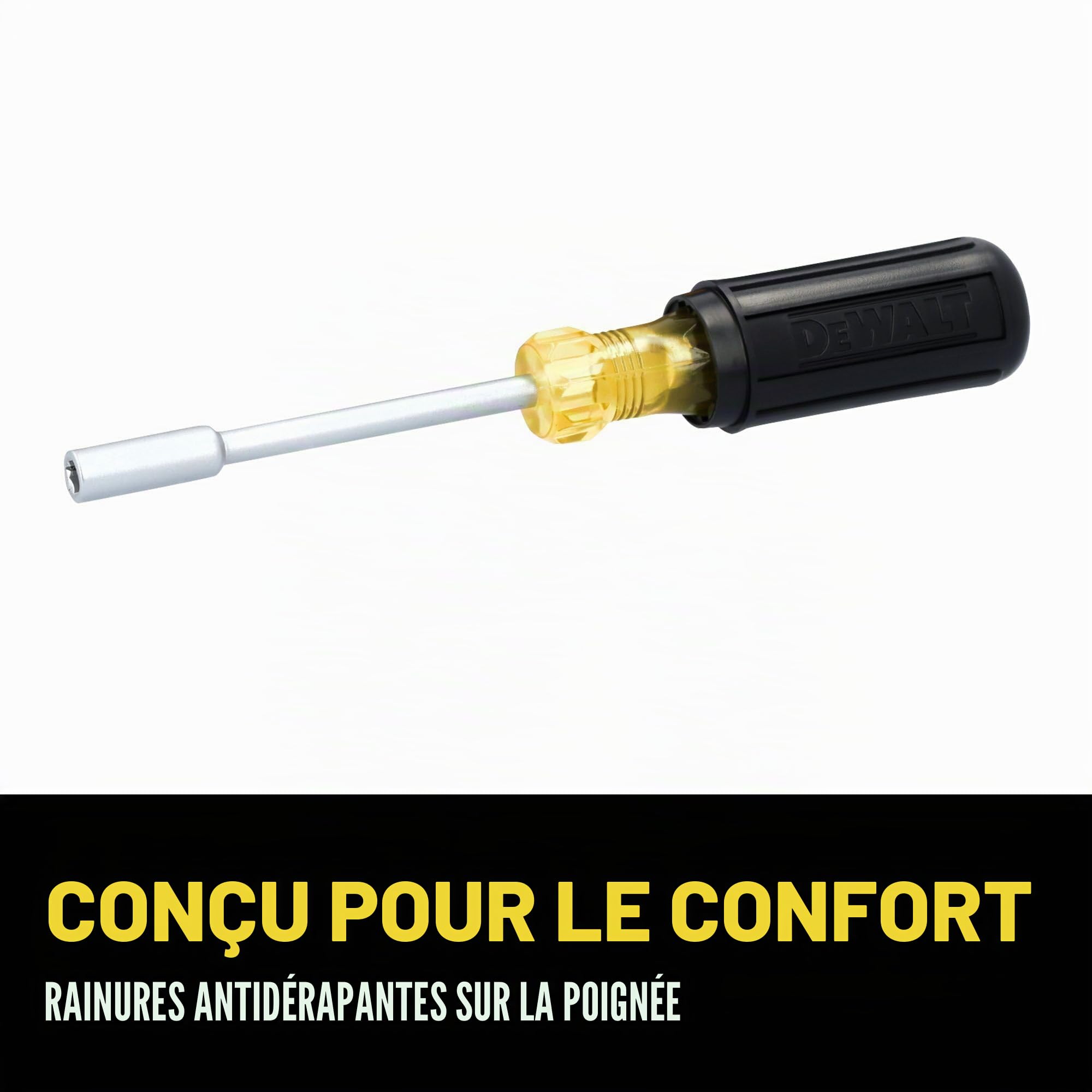 DEWALT DWMT45424 Ensemble d'outils de mécanicien, 84 pièces SAE/métriques avec cliquet à profil bas 72 dents, entraînement 6,35 mm