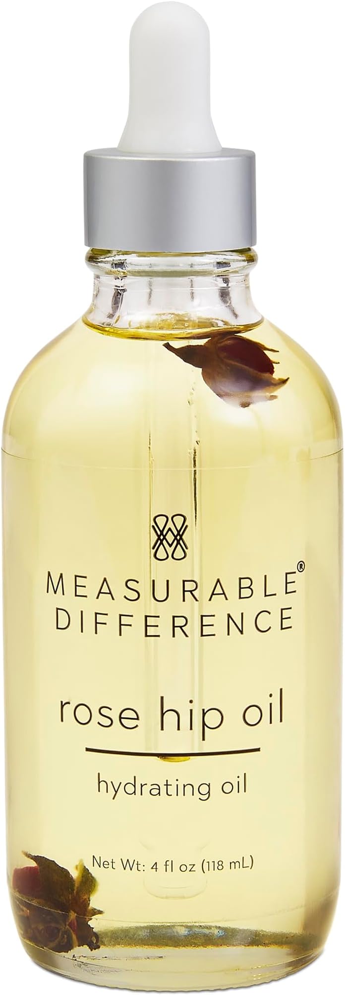 Measurable Difference Rosehip Oil for Face & Body | Blend with Olive oil & Aloe Vera | Face Moisturizer for Anti-Aging, Fine Lines | Improves Skin Tone & Fades Scars | 4 oz