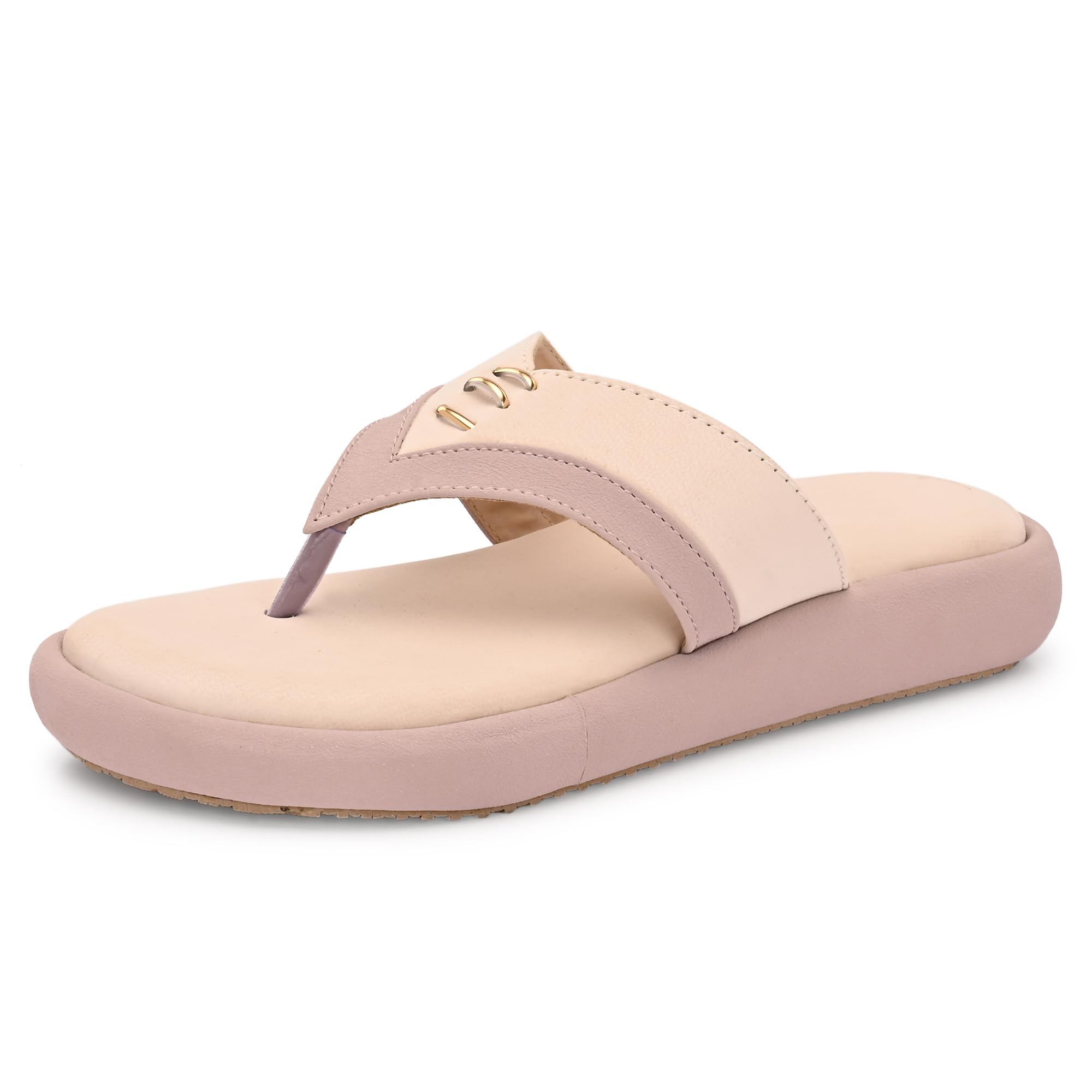 centrino Women's Sandals | Stylish Sporty Casual Slip-On Thong Sandal for Ladies |Comfortable Cushioned T-Strap Chunky Chappal for Casual Wear, College, Beach, Travel, Shopping & Everyday Wear(9334)-picture-21