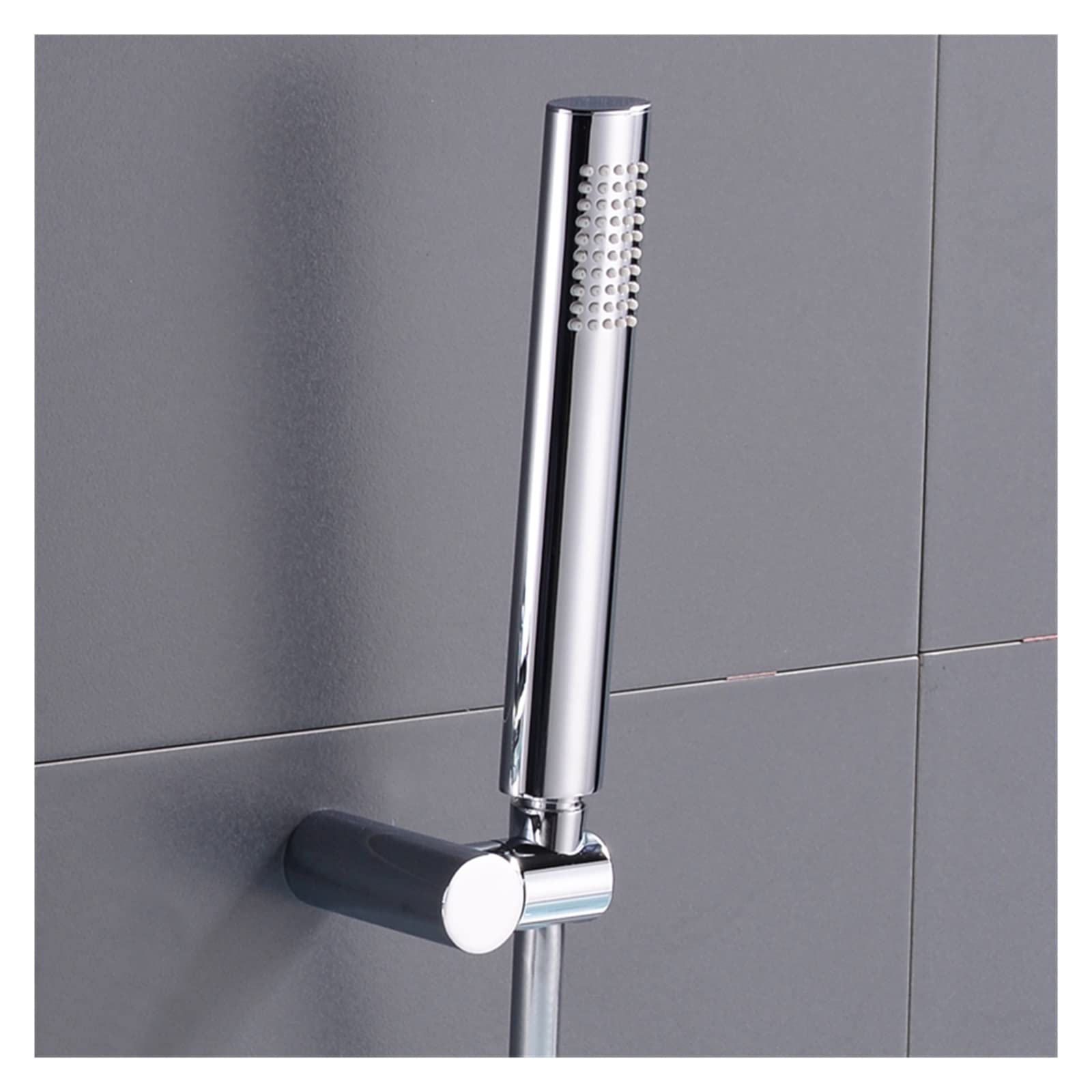 Pommeau de douche en acier inoxydable avec tuyau 1,5m et support laiton