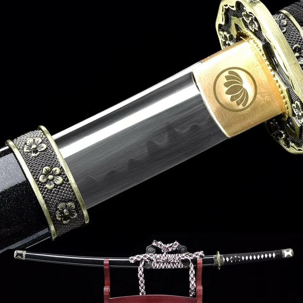 Traditional Handmade Tachi Clay Tempered T1095 High Carbon Steel Japanese Samurai Sword Razor Sharp
