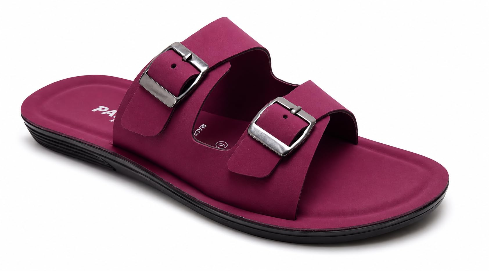 Women Double Buckle Slide Slippers for Women | Soft Comfortable Flat Sandals | Adjustable Strap Casual Daily Wear Footwear | Stylish Open Toe Lightweight Slides for Girls Ladies-image-12