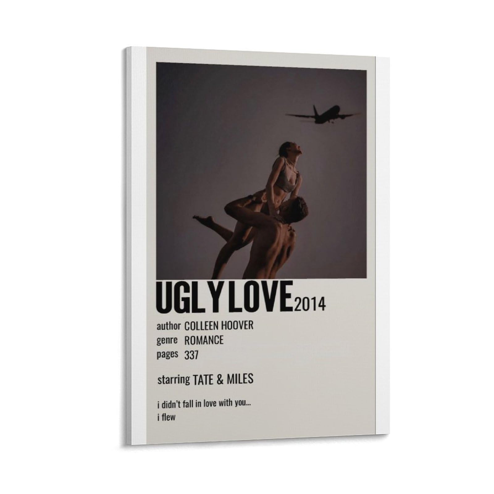Romantic Novel Poster Ugly Love by COLLEEN HOOVER Aesthetic Posters for Bedroom Canvas Painting Posters And Prints Wall Art Pictures for Living Room Bedroom Decor 12x18inch(30x45cm) Frame-style