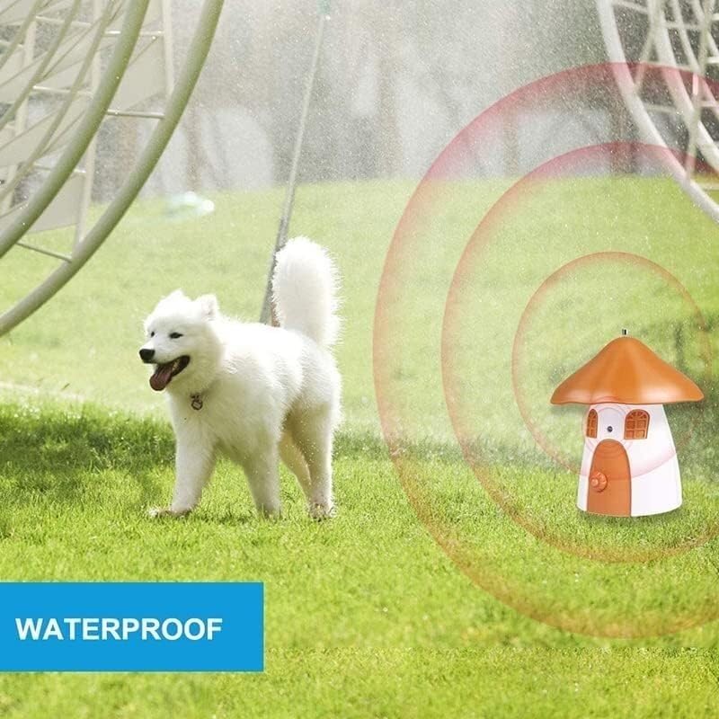 Dispositivo ultrasónico antiladridos for Exteriores, con Control automático de ladridos for Perros, 3 Niveles sensibilidad y frecuencia, Alcance Efectivo 15 m for e Interiores