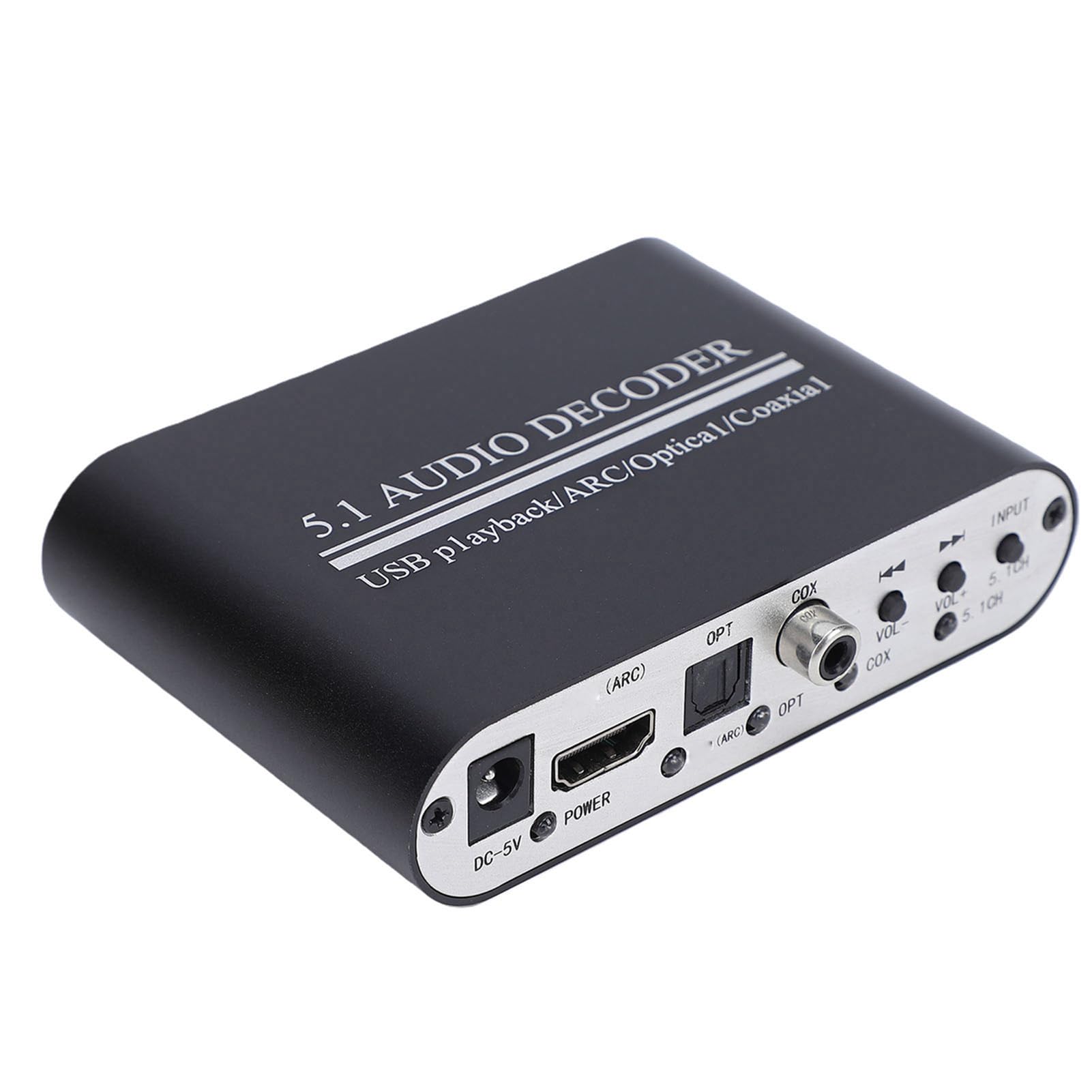 Goshyda Decodificatore Audio, Convertitore Audio HiFi Bluetooth Supporta ARC Coassiale Ottico USB, per Giochi Musicali di Film (Spina europea)