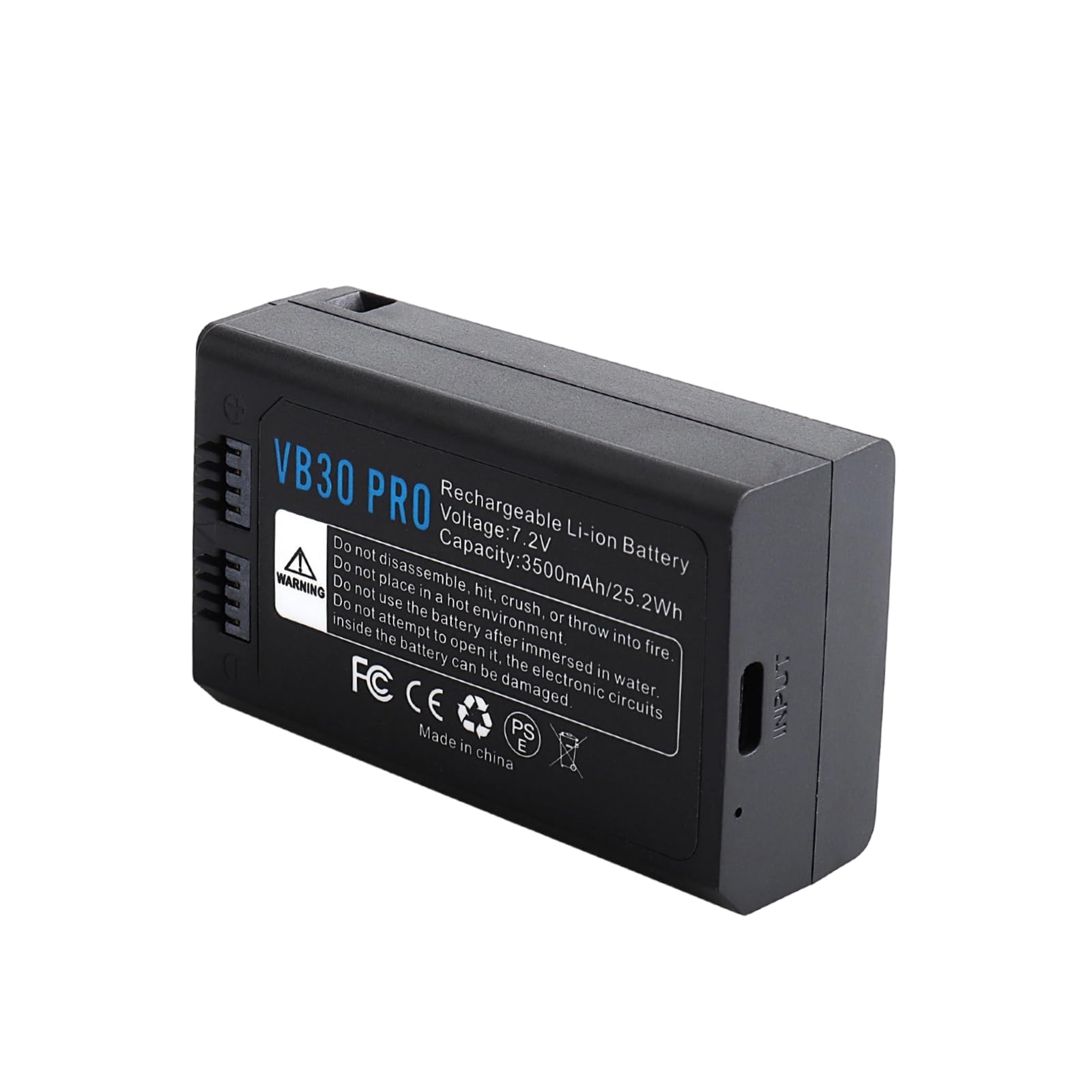 VB30 Akku 3500mAh Kompatibel mit GODOX V1Pro V1PRO-S V1PRO-N V1PRO-C V1PRO-F V100 V100C V100N V100S V1S V1C V1N V1O V860III V850III Kamerablitz, USB-C Eingang, 7,2V Li-Ionen Akku