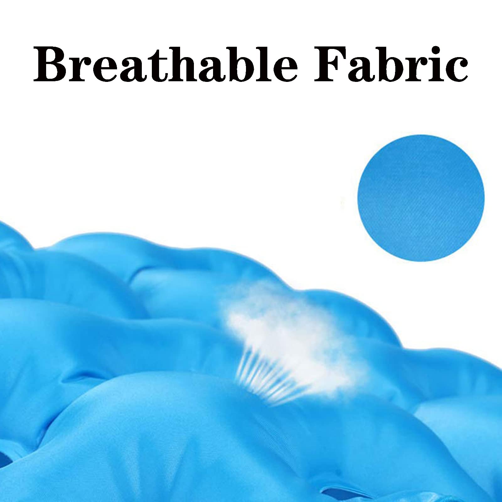 Cuscino del Sedile Gonfiabile ad Aria - Cuscino antidecubito - Materasso ad Aria per Sedia a rotelle Medica per Sollievo dal Dolore di emorroidi, coccige e coccige, Blu (Blu) (Blu)