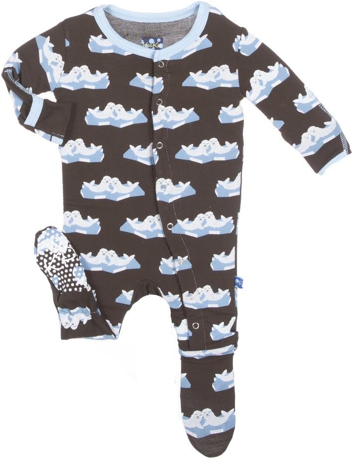 KicKee Pants Little Boys Footie, Bark Seals, Newborn