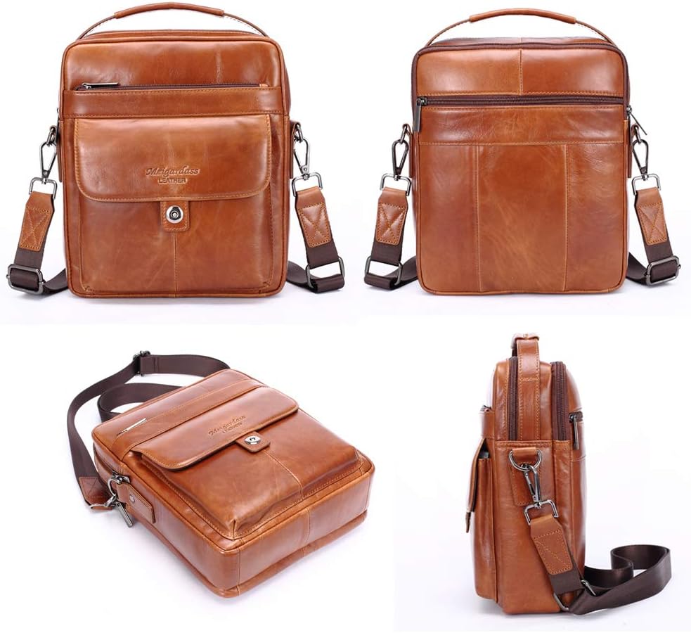 Men's Genuine Leather Messenger Shoulder Bag Handbag CrossBody Briefcase