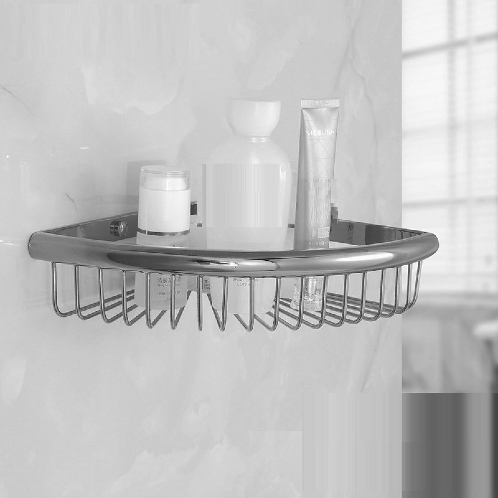 Fanjubei Blue Brass Bathroom Shower Hanger, Single-Layer Fan-Shaped