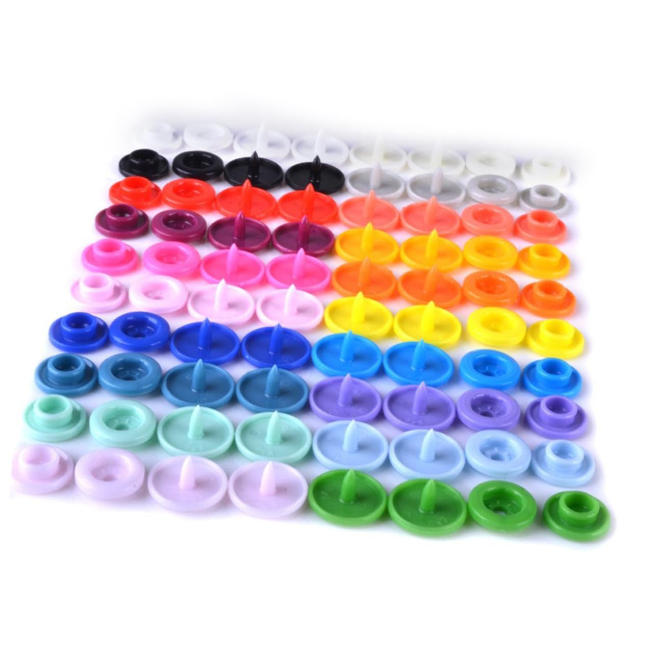 Alasum Kit de Botones de Presión T5 Alicates para Coser, Plástico Duradero y Metal, 15 Colores y 15 Piezas para Proyectos de Costura y Manualidades