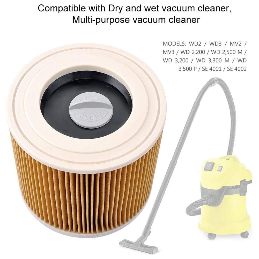 Filtres Pour Aspirateurs Kärcher A2004 A2054 A2204 WD3 - 2 Pièces, Remplacement Facile