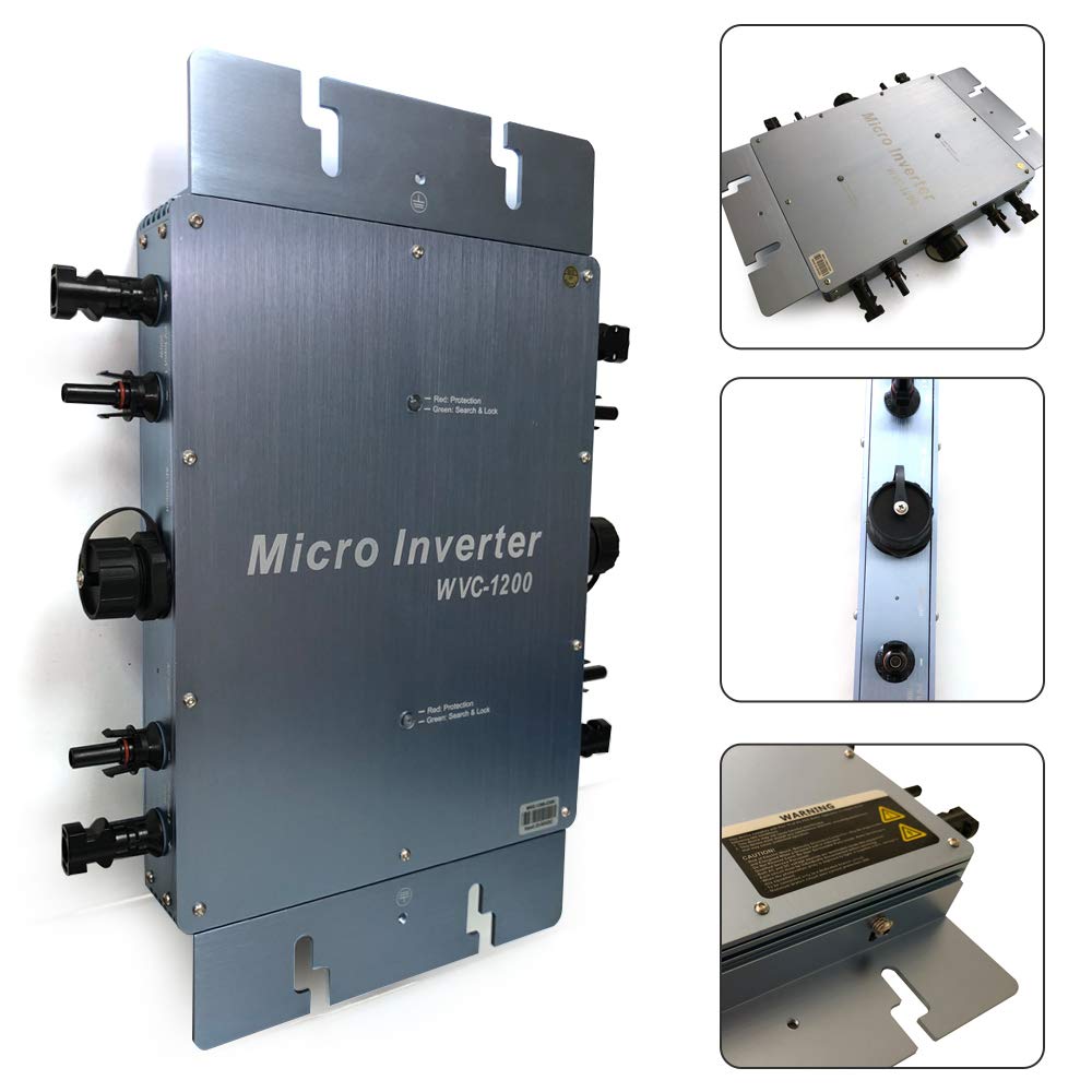 Inverter 1200 W solare microinverter digitale accoppiato a rete solare WVC-1200 IP65 impermeabile