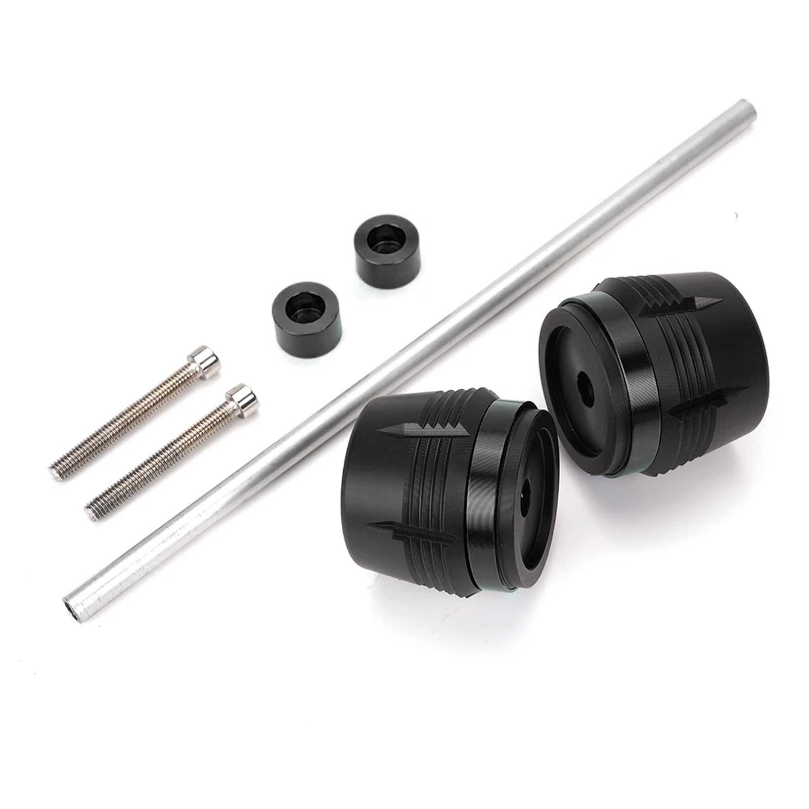 Per Kawasaki Z900 Z650 Z800 ZX6R VERSYS650 NINJA1000 Z1000SX Z1000 R Accessori moto Tamponi Forcella Asse Ruota Anteriore Protezione Antiurto (Nero)