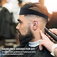 Vista 2 de Plantilla de afeitado de escote, guía de corte de cabello, plantilla de afeitado de cabello con cuello curvado, plantilla de recorte de escote