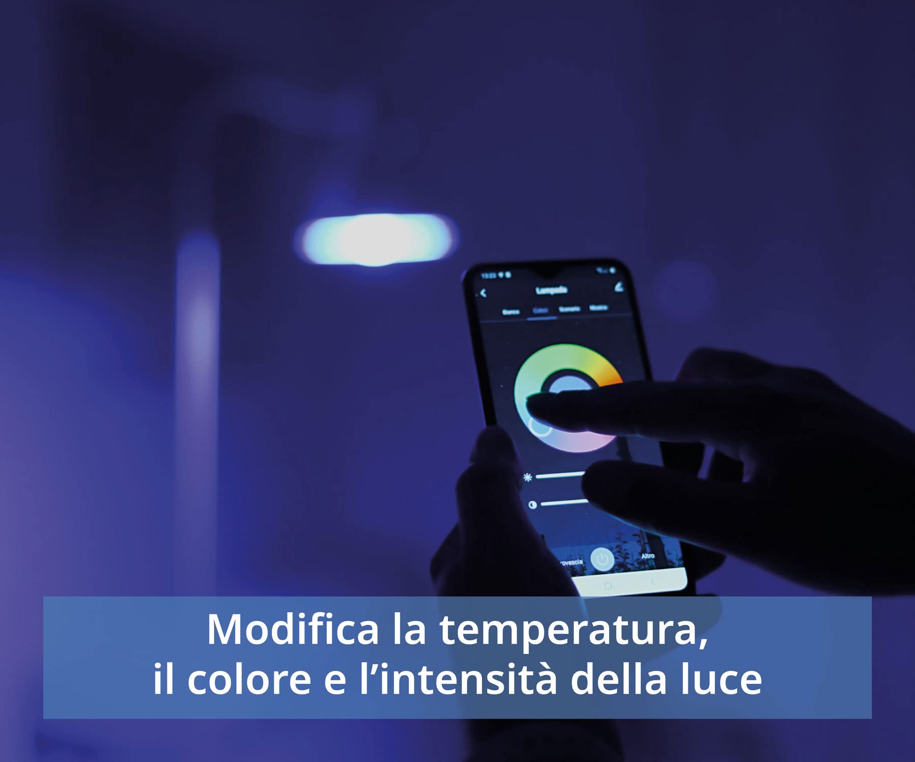 Beghelli – Bombilla LED Smart Dom-e E27 14W RGB-CCT WiFi, compatible con Alexa, aplicación domótica, ajuste de color e intensidad, control de voz, fácil instalación – blanco, 1 unidad