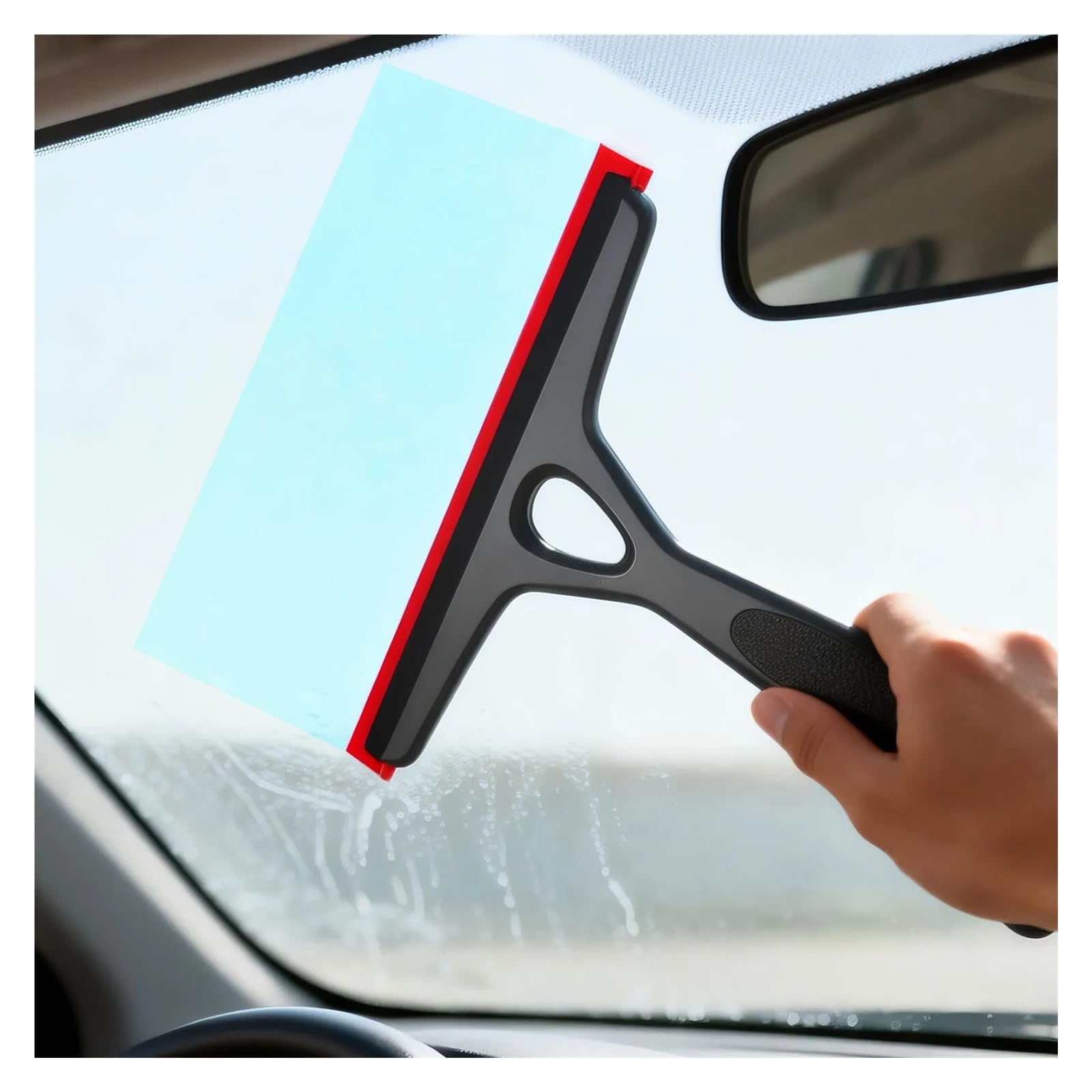 Paquete de 2 escobilla Goma Mano Silicona for Vidrio baño, encimeras, escritorios y Ventanas Coche, Limpiador multisuperficie Secado rápido