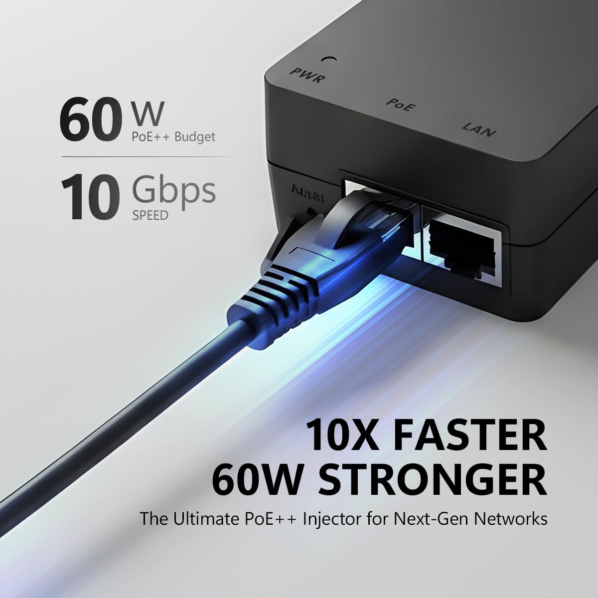 EnGenius Adattatore 60W 10Gb a Porta Singola di Alimentazione su Ethernet (PoE++) - EPA5060XBT