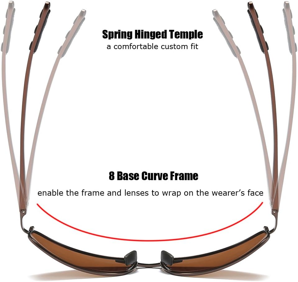 ZHILE Rectangular Polarized Sunglasses Al-Mg Alloy Temple Spring Hinge UV400 - Image 4