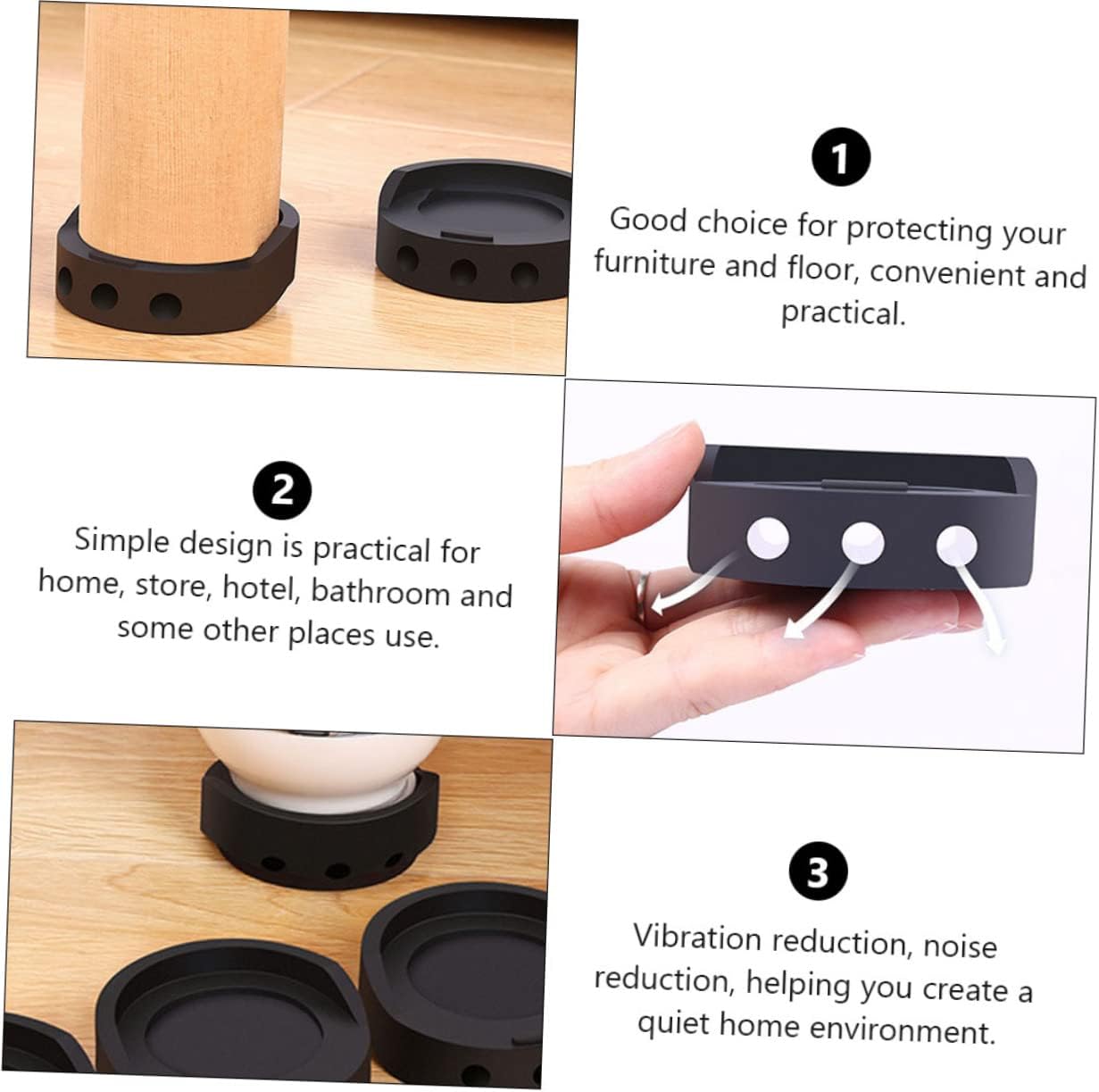 8pcs Refrigerator Feet Mat Washable Fridge Liners Slip Pad for Washing Machine Rv Fridge Accessories Furniture Raising Mat
