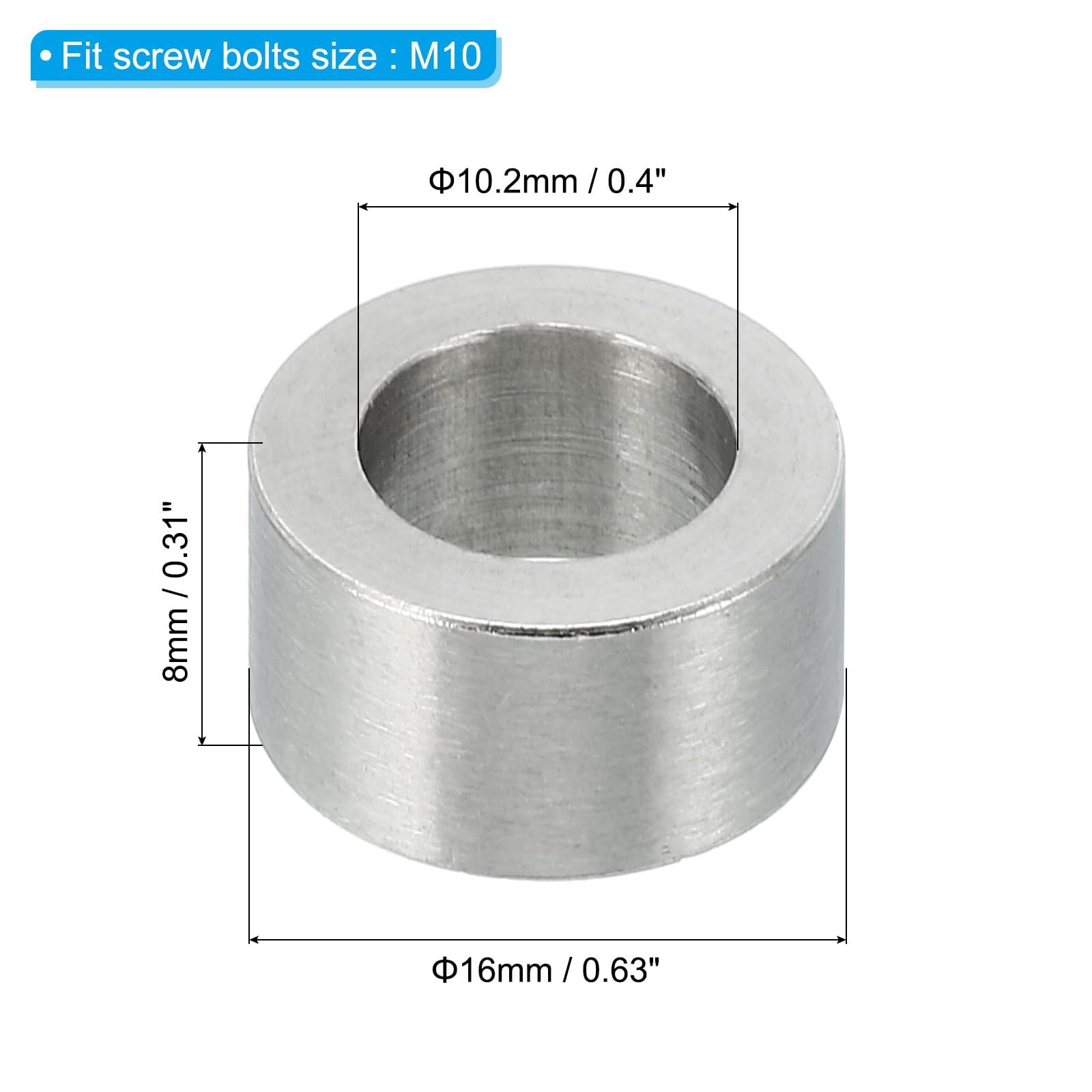 TA-VIGOR 2Pcs M10 Aluminum Spacer - Image 2
