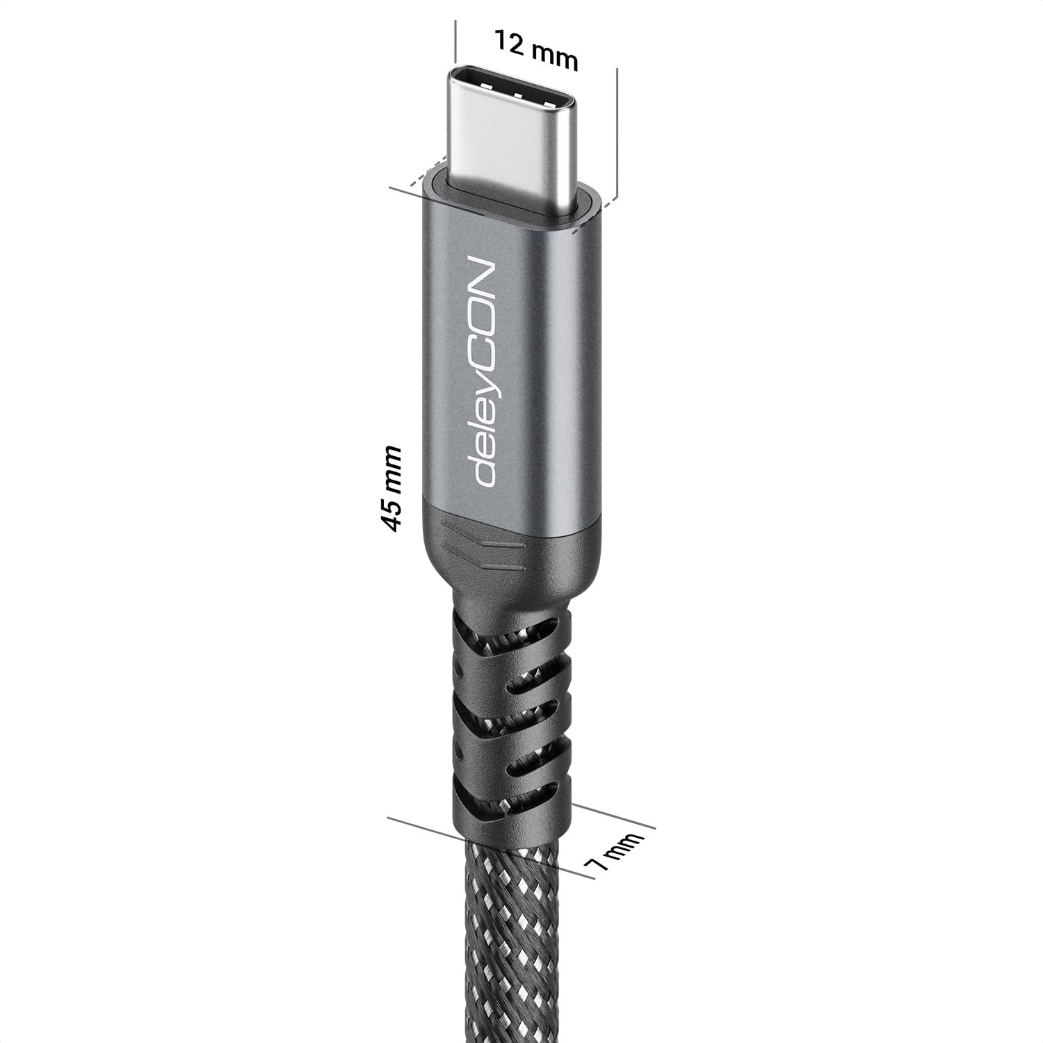 DeleyCON 0,5m Câble USB-C 240 W 10 Gbps Court PD 3.1 Câble De