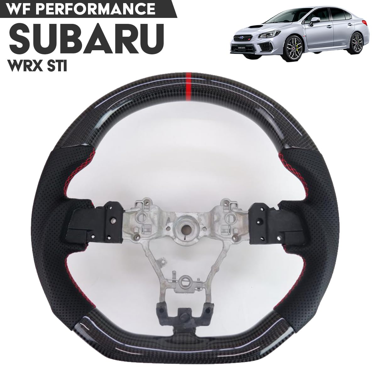 カーボンファイバー スポーツステアリングwrx sti Amazon | WF PERFORMANCE ステアリング WRX Sti WRX S4 VAB VAG