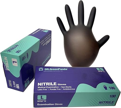Miniatura 28 de Guantes médicos desechables de nitrilo aptos para alimentos, sin látex, sin polvo, para preparación de alimentos, cocina, examen de limpieza, 3 mil