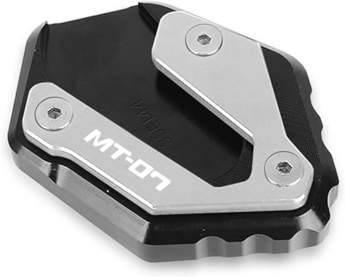 Miniatura 4 de CNC aluminio Motorcycle For Yamaha MT-07 MT Mt07 Moto Cage 2015-2023 Kickstand Foot Side Stand Extension Pad Support (Color : Black MT07)
