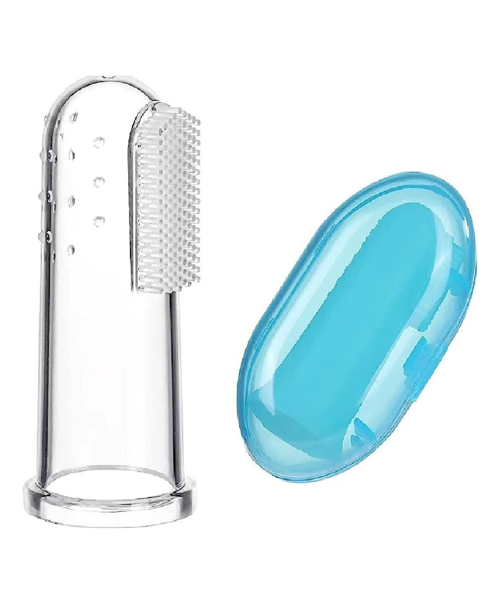Sparkle Joy Baby Silicone Finger ToothBrush with case for Easy Cleaning, Massaging, and Soothing Gums, Oral Hygiene(Blue-Pack of 1) (B0CWNQK7GV) Amazon Price History, Amazon Price Tracker