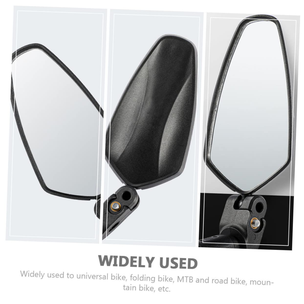 Espejo Retrovisor para Bicicleta Plegable 2 Piezas Negro
