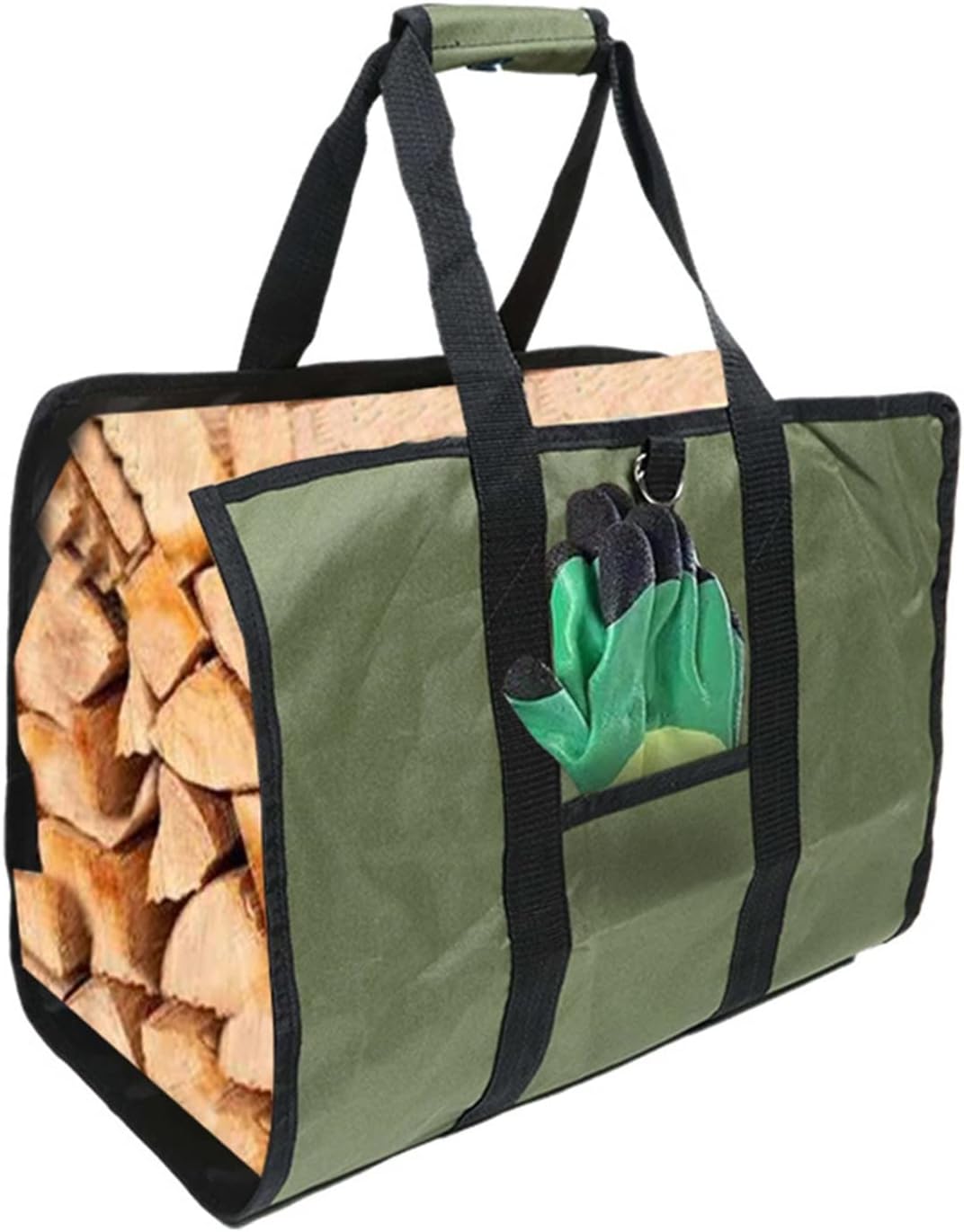 GRFIT Log Carrier for Firewood Heavy Duty Log Tote Wood Carrying Bag with Handles for Camping Trip Multifunctional Firewood Holder