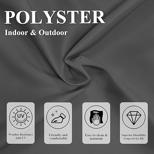 Miniatura 4 de Fundas de cojín de patio de 11 piezas, resistentes al agua, duraderas, para exteriores, con cremallera, para 6 piezas, juego de muebles de patio,