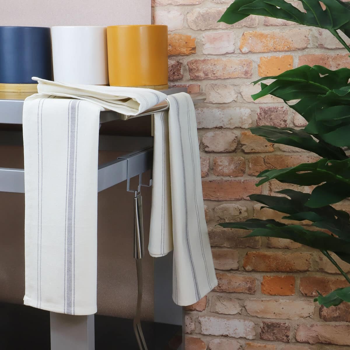 Set di 12 strofinacci in lino di cotone