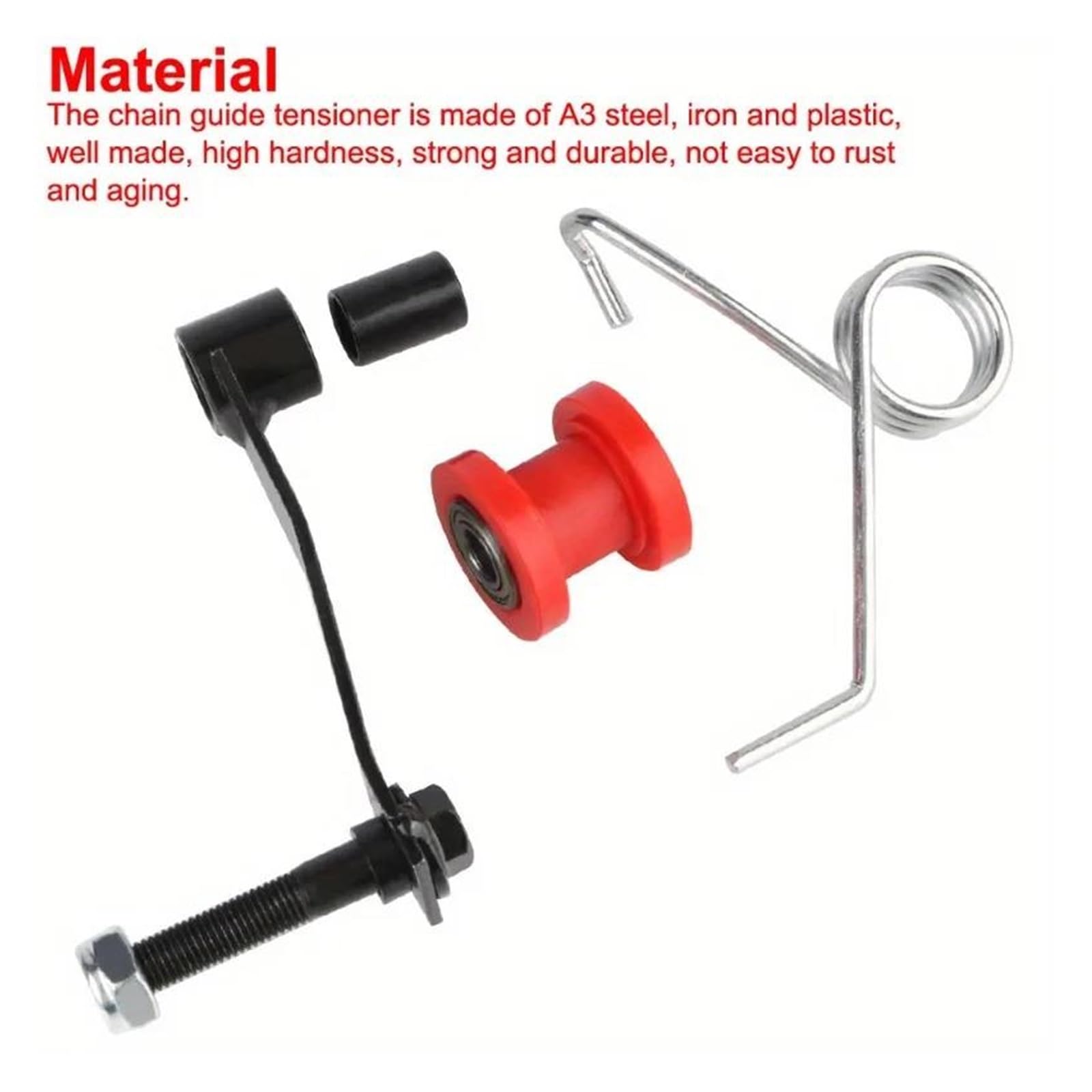 Tensor modificador de cadena Accesorio Piezas de Motocicleta Repuestos Ajustador Cadena Rodillo Guía para ATV 110 125 150 200 250cc Reemplazo Tensor