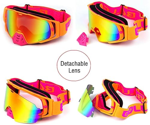 Miniatura 3 de Gafas de motocicleta mejoradas, gafas de motocross para casco, lentes de protección antivaho y UV, para ATV todoterreno, gafas de motocicleta para