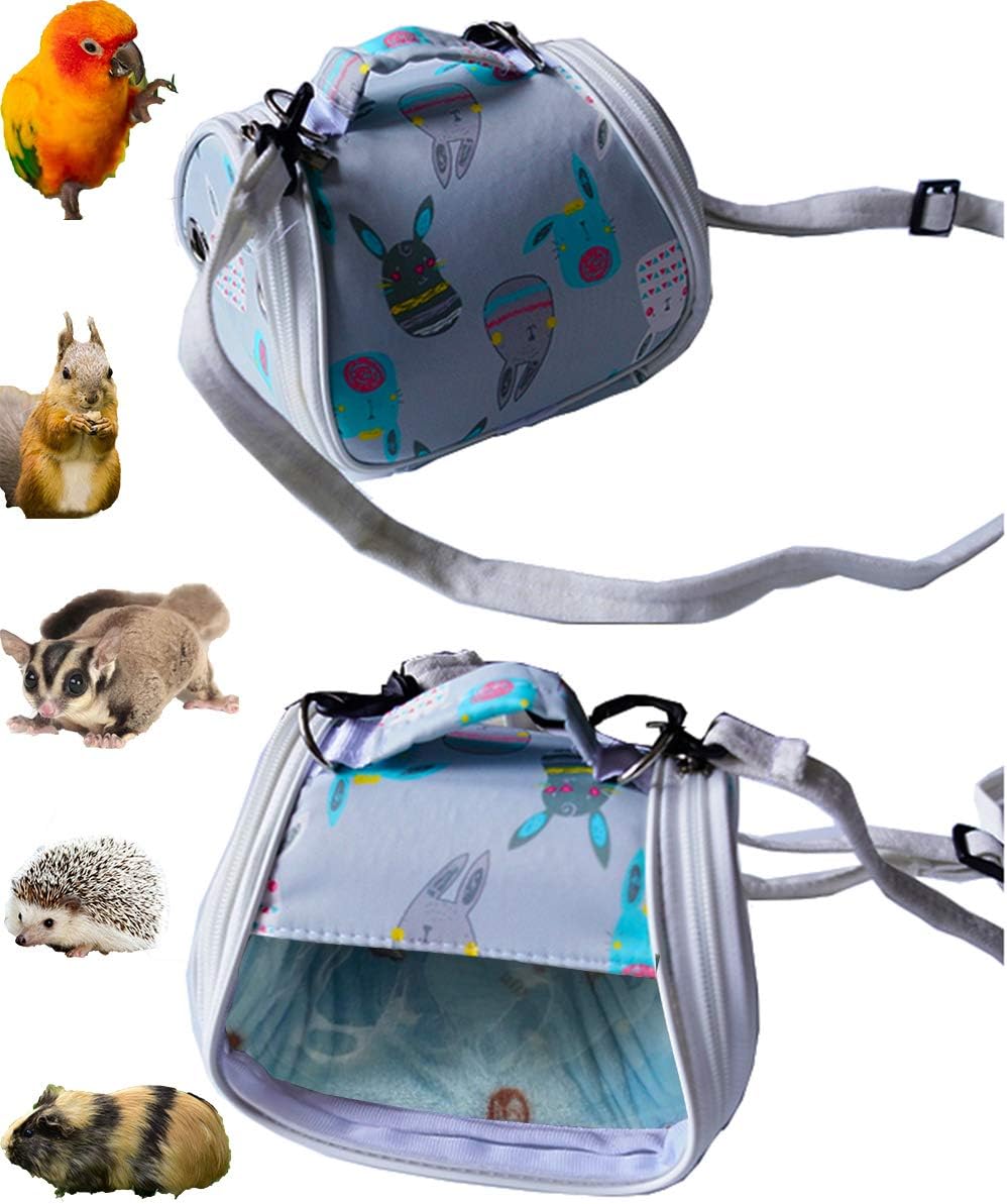 Small Animal Guinea Pig Hamster Squirrel Hedgehog Chinchilla Sugar Glider Ferret Parrot Rat Mouse Carrier Bag Travel Pets Pouch Purse…