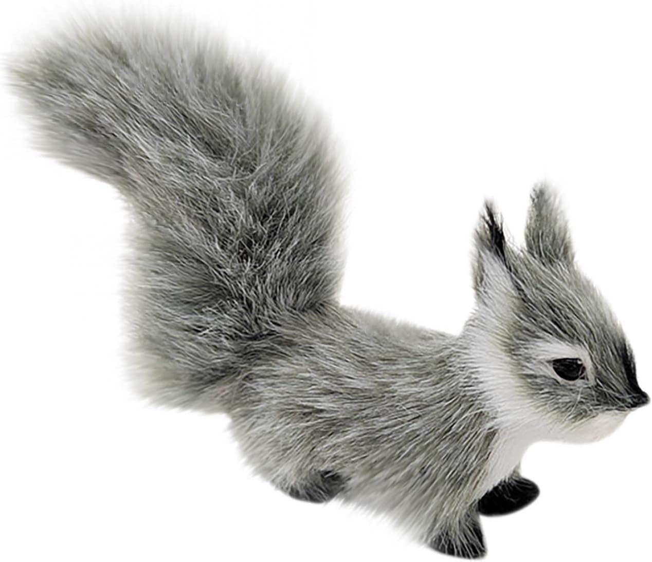 Calsgkspray 1pc Grey Mini Simulation Plush Squirrel,12 cm Mini Squirrel Stuffed Soft Animals Plush for Gift Home Decor Place Table Decorations