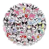 GEELBS Vinyl Cartoon Aufkleber, New Anime My Melody Kuromi Dekorative Aufkleber für Handy Cup Spielzeug für Kinder Geschenk Laptop Aufkleber Bomb Decal Snowboard DIY Styling Vinyl Home Decor