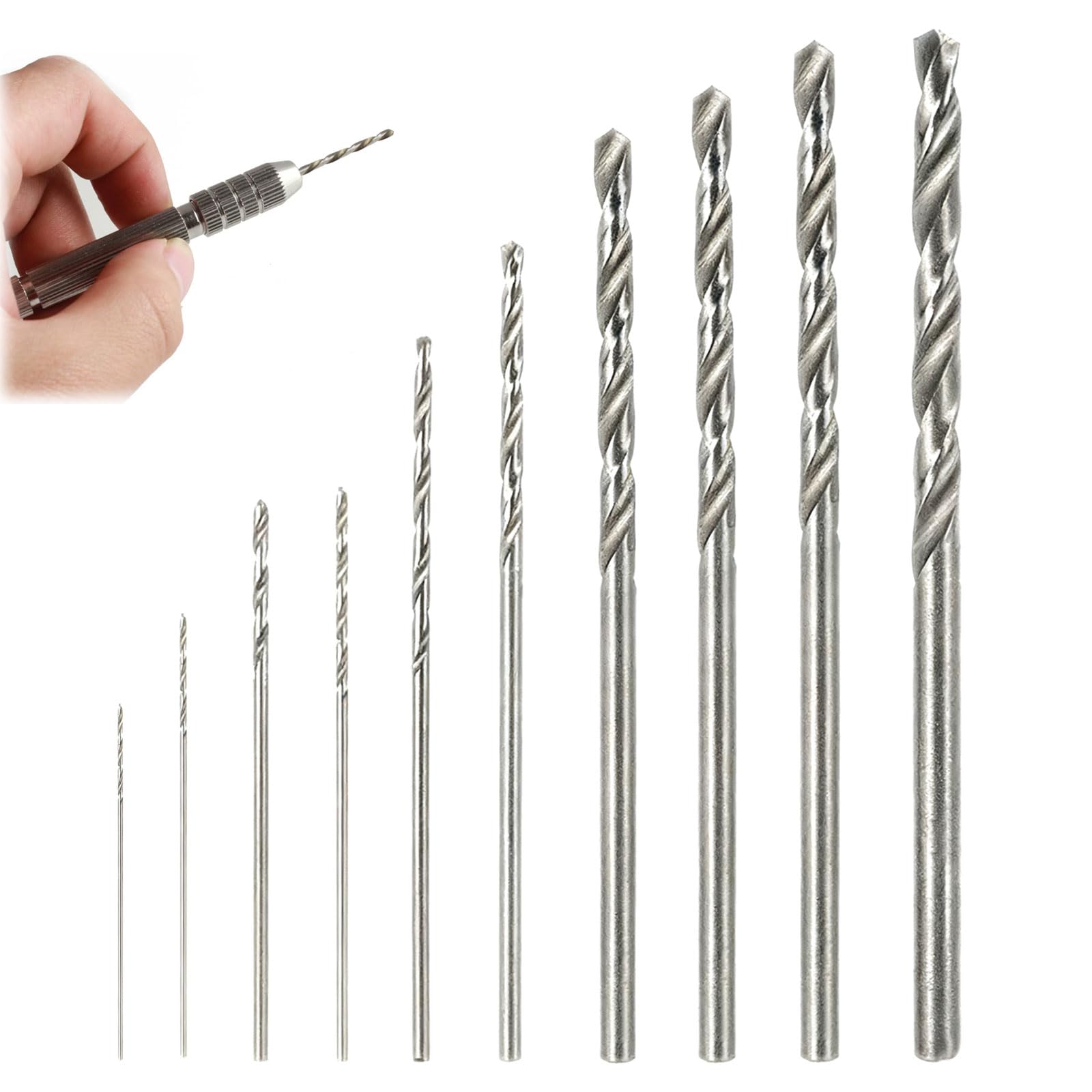 Conjunto de taladro de carburo cementado de 0,8 mm - 3,0 mm, conjunto de taladro de madera de agujero tallado de taladro espiral pequeño, conjunto de taladro pequeño, herramienta de procesamiento de m