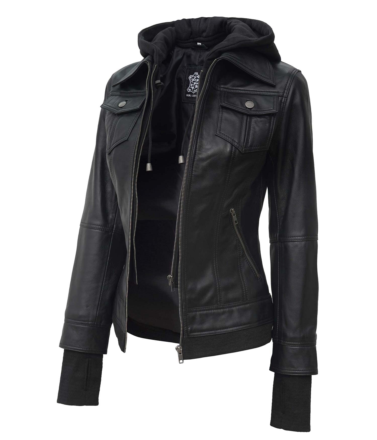 Men’s Leather Motorcycle Jacket - Premium Natural Leather Black Biker Jackets for Men