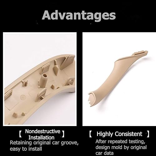 Miniatura 6 de Jaronx Juego de 7 manijas de puerta para BMW Serie 5 F10F11 reposabrazos de interruptor de ventana lateral del conductor  manija de tirador de