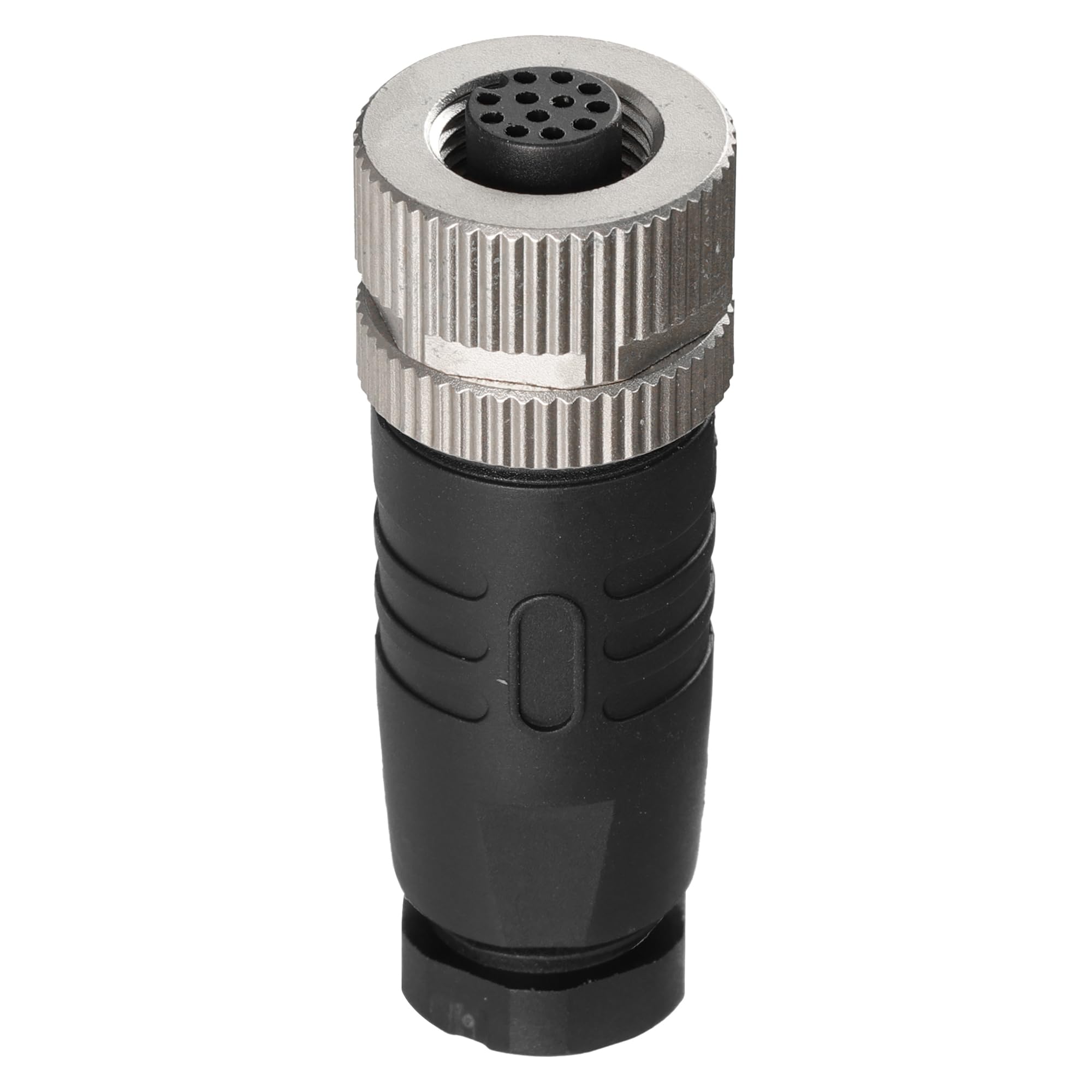 Industrieller M12 12-poliger Stecker und Buchse, A-Code, Luftfahrtstecker, 12 mm, Rundsteckdose, 30 V, 1 A, wasserdichte Lötstecker für Automatisierungssensor/Stellantrieb, 2 Stück