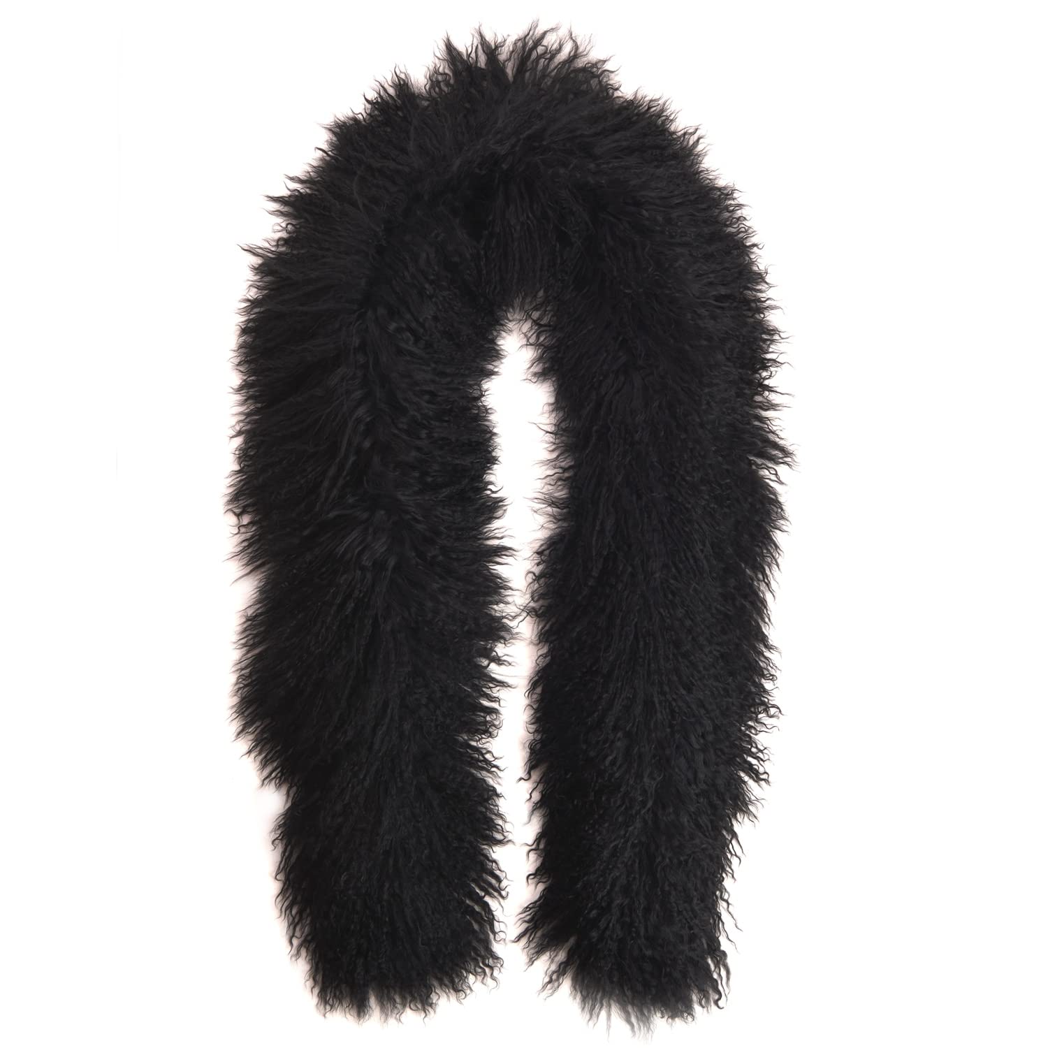 Tibetlamm Schal Farbe schwarz, Größe 120cm