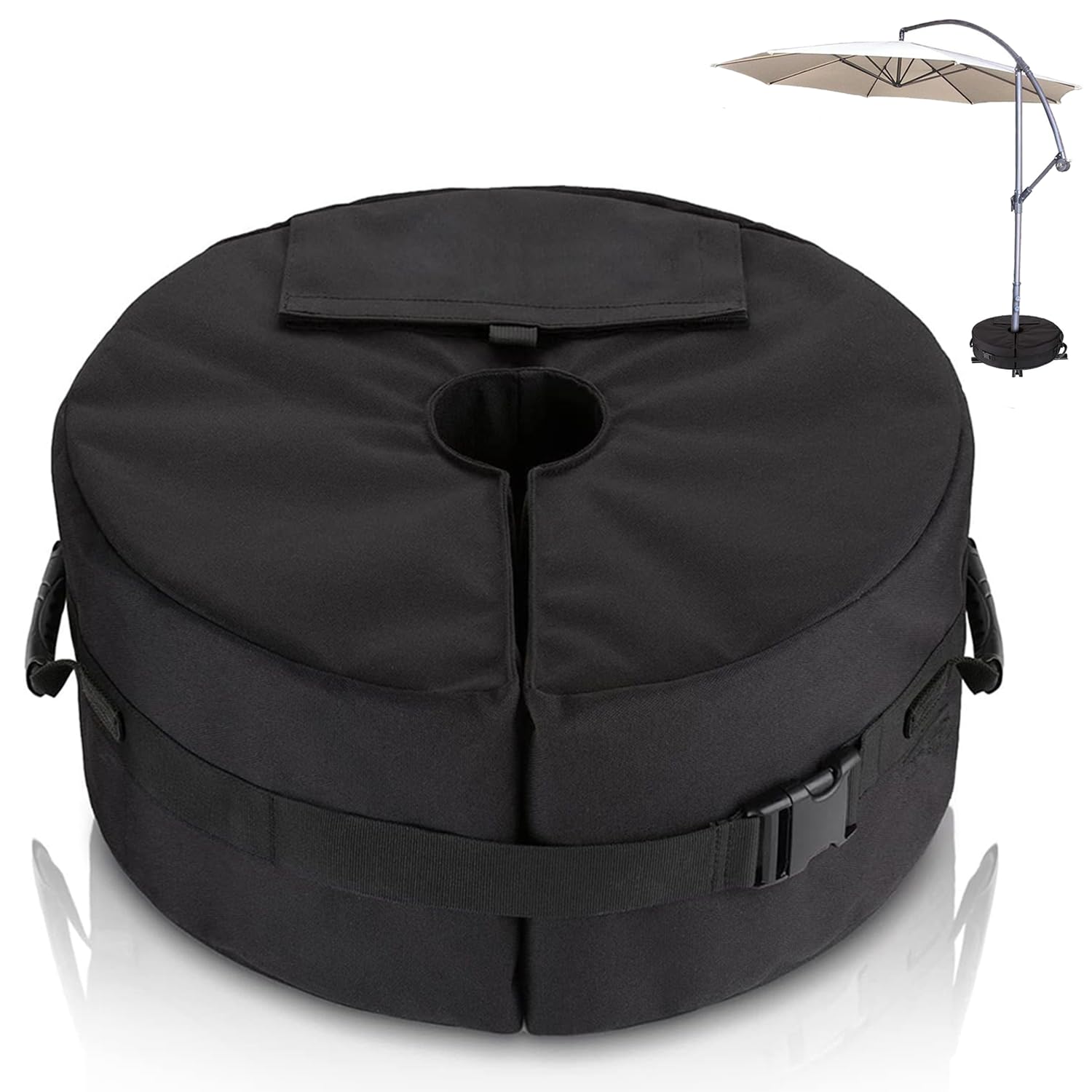 Flagest Parasol Base Weights Bag, Heavy Duty Umbrella Sand Base Up to 88lb,Side Opening Sturdy Sunshade Base Stand Sandbags,Outdoor Parasol Weights Holder, Adjustable Diameter for All Kinds of Parasol-image-32