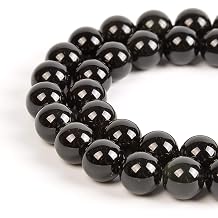 Black Obsidian Beads 1 Strand Natural Semi-Precious Stones Round Smooth Gemstones Loose Spacer Beads Charms for Necklaces Bracelets 8mm 45 Beads
