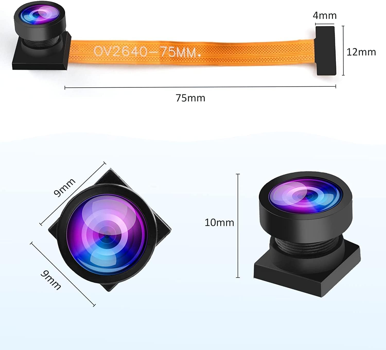 Dimensions of the OV2640 Camera Module