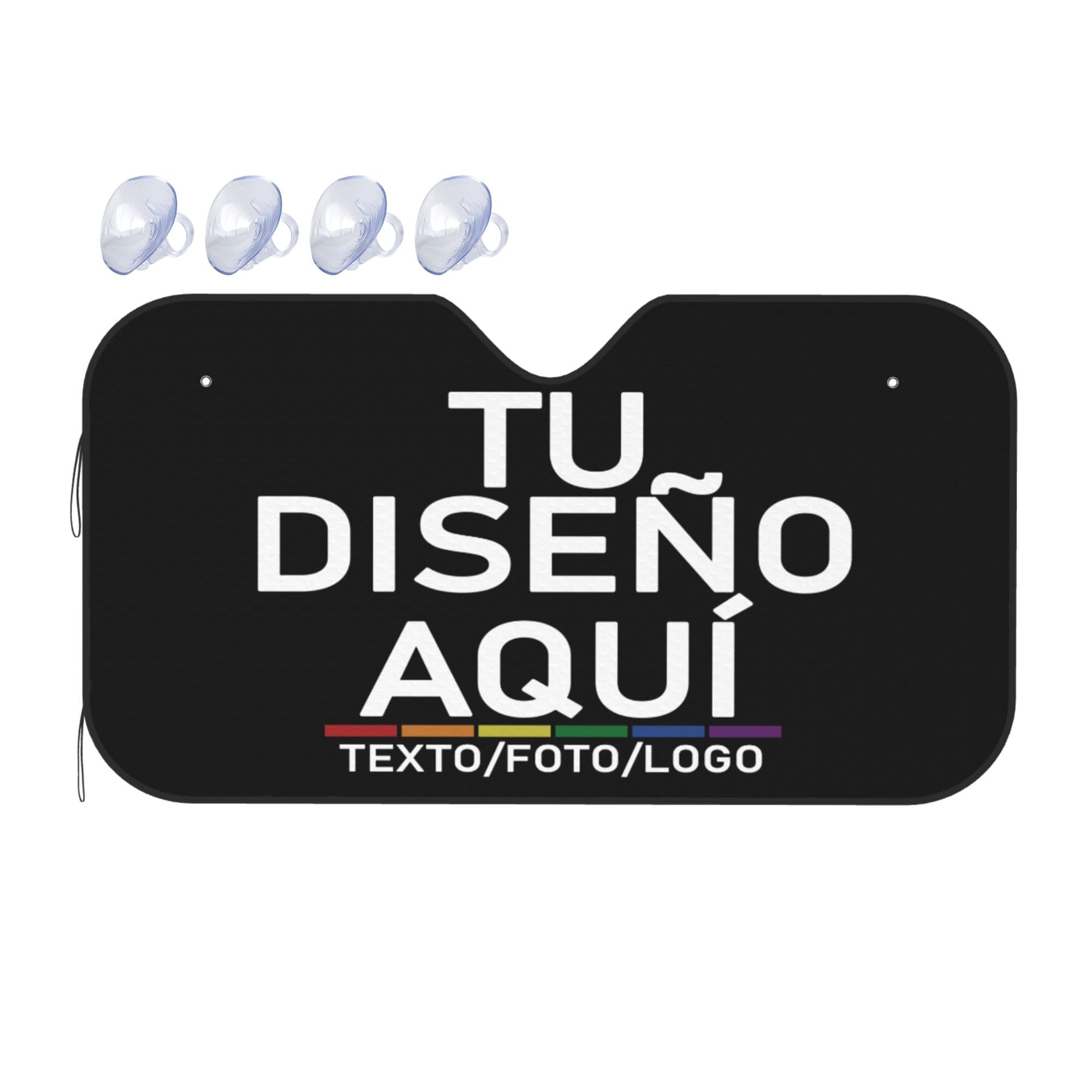 Parasoles para Coche con Protector De Rayos UV Negro M 8
