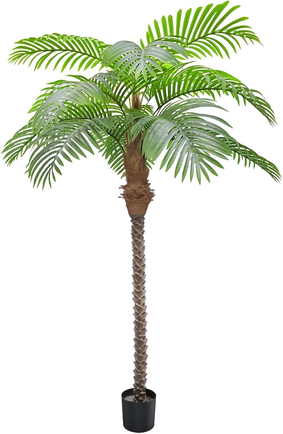 Artificial Palm Trees for Outdoors,7.5ft Tall Fake Plant for Indoor/Outdoor